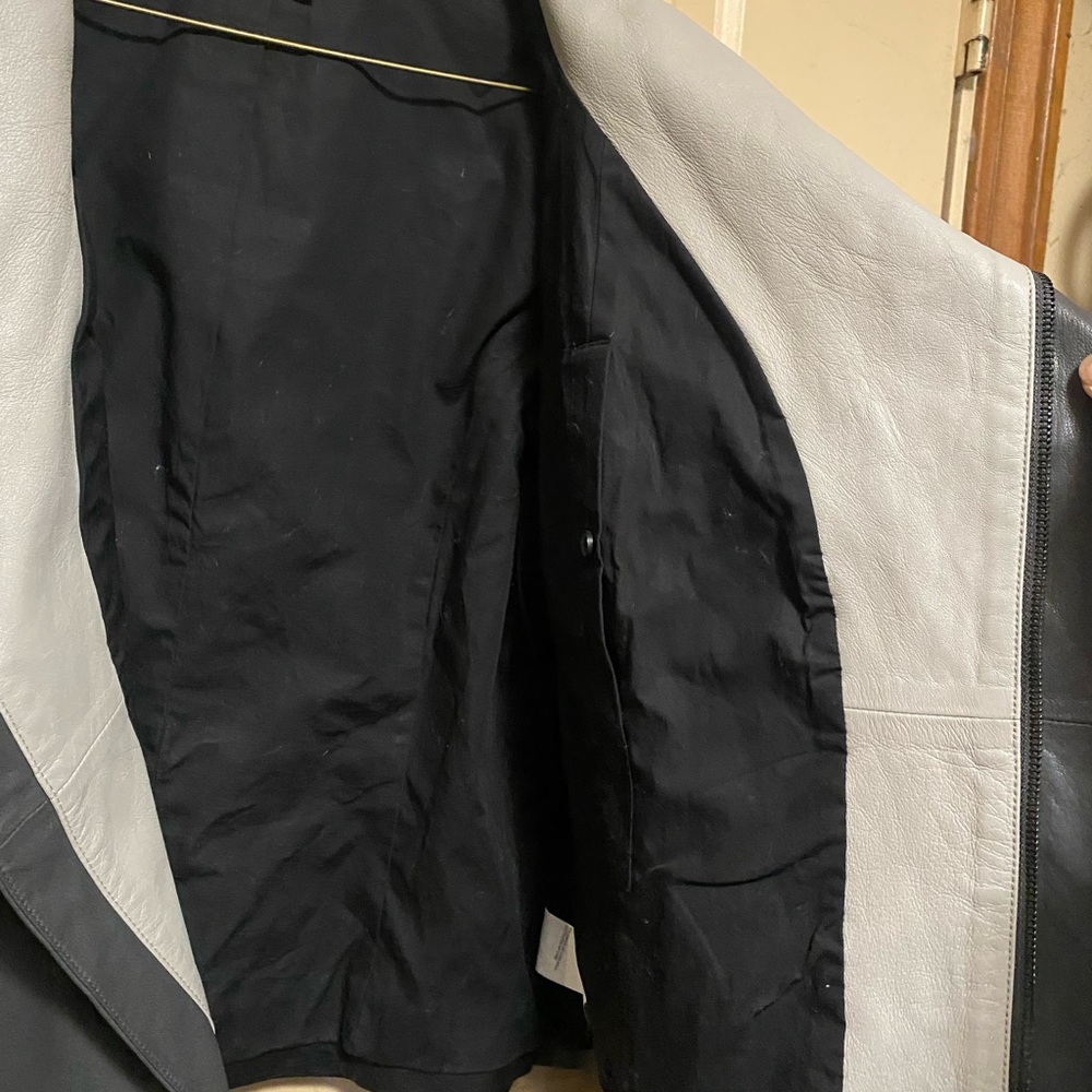 NWOT Vince Women’s Grey Lamb Leather Jacket - Picture 6 of 9